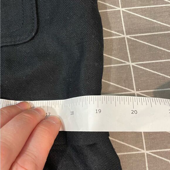 Club Monaco Women’s Black Utility Military Jacket Canvaa Leather Blazer XS - Picture 8 of 14